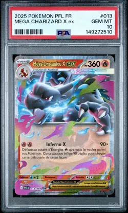 Carte Pokemon Mega-Dracaufeu X ex 013/094 Holo PSA 10 GEM MINT - Image 2