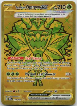 Teal Mask Ogerpon ex - 177/131 177/131 Holo Prismatic Evolutions Pokemon NM/M - Image 1