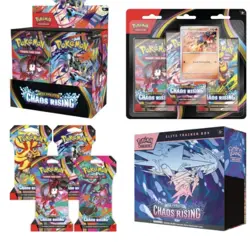 Pokemon Chaos Rising Bundle ETB + Booster Box + 3pk Blister + 4 sleeve New Hot - Image 1
