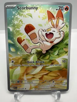 2026 Pokemon Ascended Heroes Scorbunny Illustration Rare #225/217 - Image 1