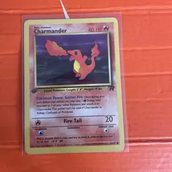 Pokemon TCG Charmander 50/82 1st Edition Team Rocket Common WOTC 1999 Vintage - Image 1