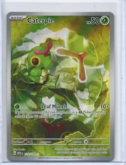 Pokemon Caterpie 172/165 Scarlet & Violet 151 Holo Illustration Rare Card - Image 1