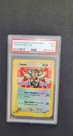 Pokemon Tauros Reverse Holo Card 133/165 Expedition Base Set - Image 1