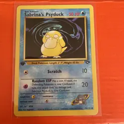Pokemon TCG Sabrina’s Psyduck 99/132 1st Edition Gym Challenge Common WOTC - Image 1