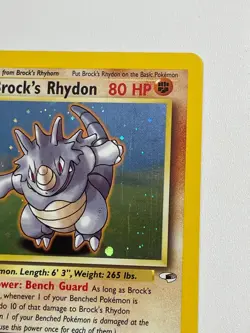 Brock’s Rhydon 2/132 - Pokemon TCG - Gym Heroes WOTC Vintage - Holo - Image 3
