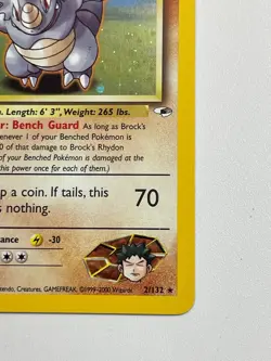 Brock’s Rhydon 2/132 - Pokemon TCG - Gym Heroes WOTC Vintage - Holo - Image 5