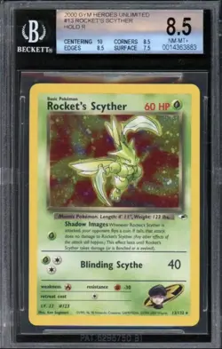 ROCKET'S SCYTHER Gym Heroes Holo Rare #13 Vintage WoTC Pokemon - Image 2