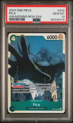 2023 One Piece CCG Pica #032 OP-05 Awakening of the New Era ENGLISH PSA 10 - Image 1