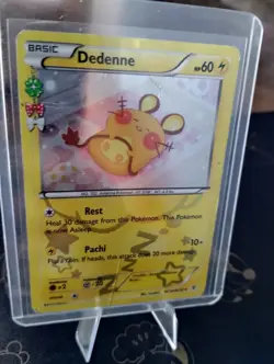Pokemon Dedenne RC10/RC32 Generations Radiant Collections Holo Card HP-Damaged - Image 1
