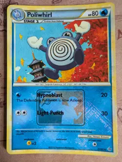 Pokemon Poliwhirl League Promo Reverse Holo 37/95 HGSS Unleashed 2010 - Image 1