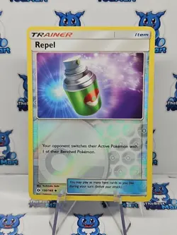 Repel - 130/149 - Reverse Holo Pokemon Sun & Moon NM - Image 1