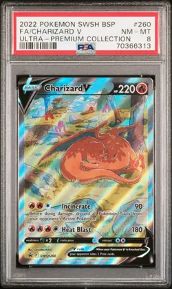 Charizard V 260 Sword & Shield UPC charizard Pokemon PSA 8 - Image 1