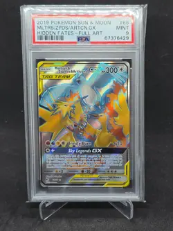 Moltres & Zapdos & Articuno Gx 66/68 Hidden Fates Pokemon PSA 9 - Image 1