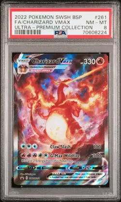 Charizard Vmax 261 Sword & Shield UPC -charizard Pokemon PSA 8 - Image 1