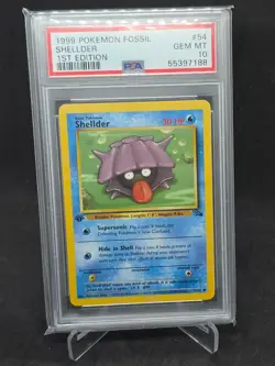 Shellder 54/62 1st Edition Fossil Pokemon PSA 10 - Image 1