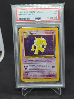 Hypno Holo 8/62 Fossil Pokemon PSA 7 - Image 1