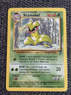 Pokemon TCG Victreebel 32/130 non-Holo Rare Jungle Base Set 2 Vintage WotC - LP - Image 1
