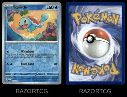 SQUIRTLE 007/165 C 151 POKEMON REVERSE HOLO NM/M - Image 3