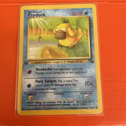 Pokemon TCG Fossil 1st Edition Psyduck 53/62 Common Vintage WOTC - Image 1
