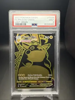 2022 Pokemon SWSH Lost Origin #TG29 FA Pikachu VMAX PSA 9 MINT - Image 1