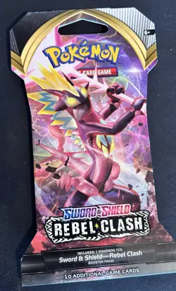 (1) Pokemon TCG Sword & Shield Rebel Clash Sleeved Booster Pack Sealed BRAND NEW - Image 1