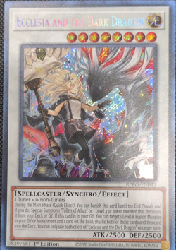 Konami Yu-Gi-Oh! Ecclesia and the Dark Dragon BPRO-EN041 Secret Rare Foil 1st Ed - Image 1