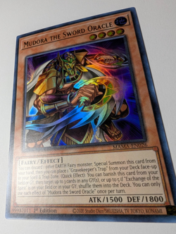 Yugioh Mudora the Sword Oracle MAMA-EN026 Ultra Rare 1st Edition NM - Image 2