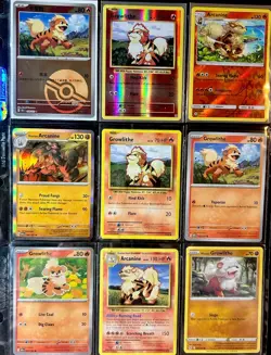 Growlithe & Arcanine Bundle – 9 Cards | Reverse Holos | Evolutions, 151 - Image 1