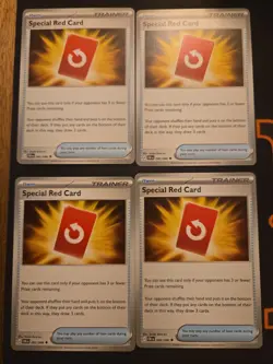 x4 Special Red Card 082/086 Chaos Rising Uncommon Mega Evolution Playset - Image 1