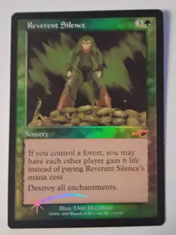 Magic The Gathering - 1x Signed Foil Reverent Silence (mtg) Nemesis - Image 1