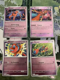 Complete Set of Reverse Holo Deoxys Formes - Pokemon TCG: Chaos Rising - NM - Image 1