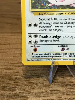 Pokemon- Chansey 3/102 Base Set Unlimited Rare Holo - Image 5