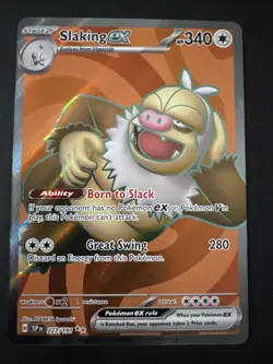 Slaking EX 227/191 Sv08: Surging Sparks Ultra Rare Holo Pokemon TCG - Image 1