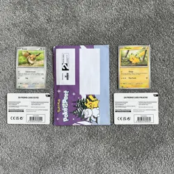 Pikachu & Eevee 151 Pokemon Together Stamped Promos with Envelope - Image 1