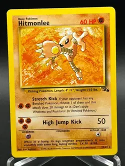 Pokemon TCG Hitmonlee 22/62 Fossil Rare Non Holo Vintage LP/MP - Image 1