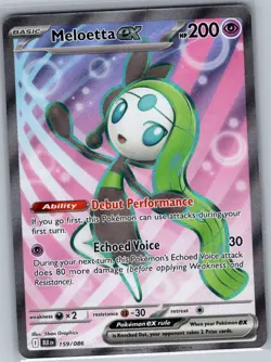 Meloetta ex 159/086 SV: Black Bolt - Pokemon Card - NM - Image 1