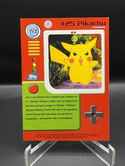 Topps Pokemon Series 1 Pikachu Mural Card TV2 Blue Logo Card Non Holo NM - Image 2