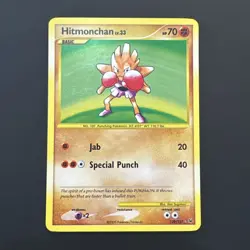 Pokemon Card: Hitmonchan HOLO SWIRL 129/127 Platinum Base Set Secret Rare! EX - Image 1