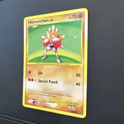 Pokemon Card: Hitmonchan HOLO SWIRL 129/127 Platinum Base Set Secret Rare! EX - Image 4