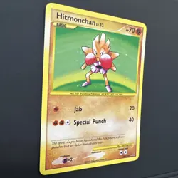 Pokemon Card: Hitmonchan HOLO SWIRL 129/127 Platinum Base Set Secret Rare! EX - Image 5