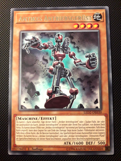 Yu-Gi-Oh! Antikes Antriebsgerust, LED2-DE030, Rare, 1. Auflage, Deutsch, EX - Image 1