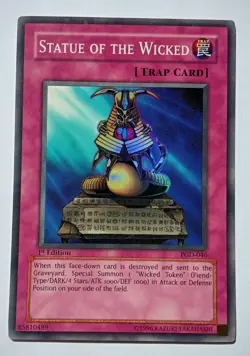 YuGiOh - Statue of the Wicked - PGD-046 1st Edition - Super Rare Holo - LP - Image 1