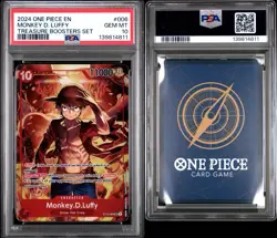 One Piece Monkey D. Luffy ST10-006 Treasure Booster Set Promo PSA 10 - Image 1