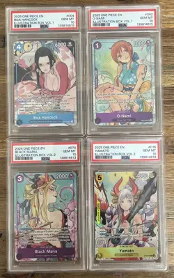 ONE PIECE ILLUSTRATION BOX VOL 1&2 NAMI BOA MARIA YAMATO SET PSA 10 - Image 1