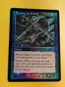Reaping the Graves. Instant. MTG Card.Scourge. Old Border FOIL. - Image 2