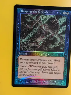 Reaping the Graves. Instant. MTG Card.Scourge. Old Border FOIL. - Image 4