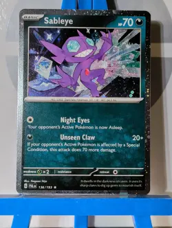 Sableye 136/193 Cosmos Holo Promo Paldea Evolved Pokemon Card NM - Image 5