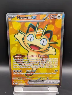 Pokemon Meowth ex 107/088 Ultra Rare Full Art Perfect Order TCG Card - Image 1