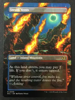 MTG Lorwyn Eclipsed #348 Steam Vents (Borderless) NM - Image 2