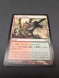 MTG Fire-Lit Thicket Shadowmoor SHM Rare Filter Land Original Printing LP Magic - Image 3